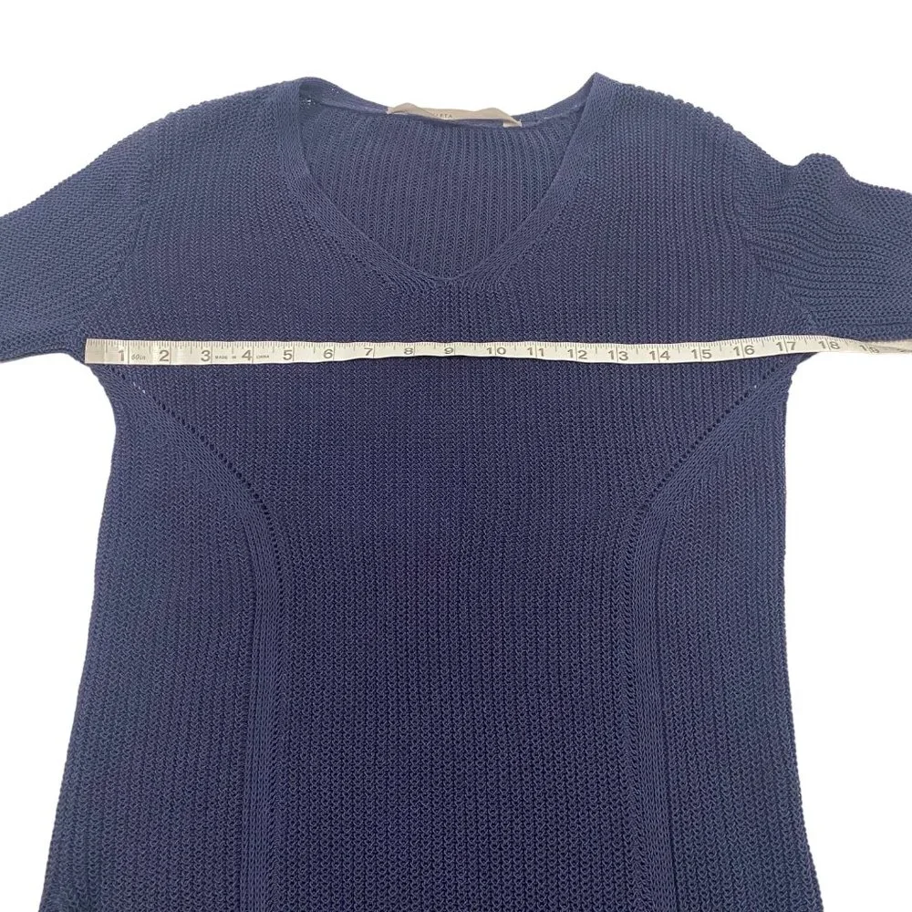 Athleta Highline V-Neck‎ Navy Blue Tunic Sweater Size XS